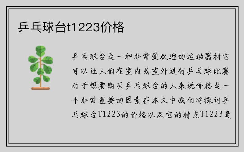 乒乓球台t1223价格