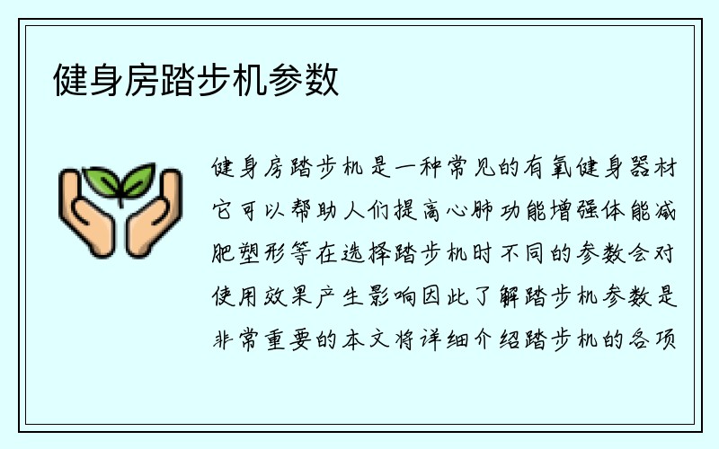 健身房踏步机参数