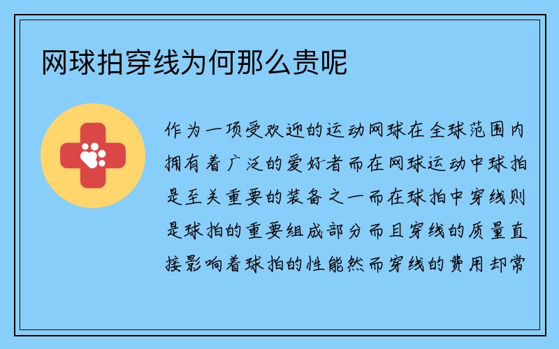 网球拍穿线为何那么贵呢